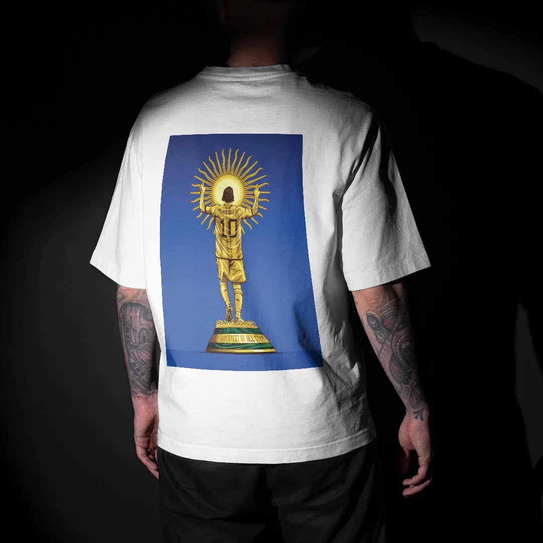 Lionel Messi Legend Graphic Printed Unisex Oversized T-shirt