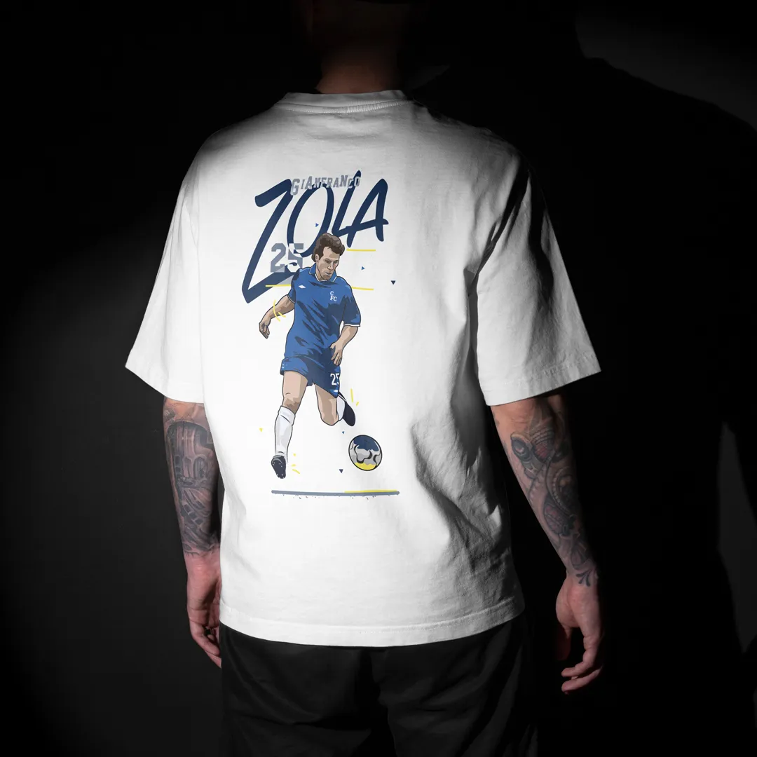 Gianfranco Zola : Chelsea Graphic Printed Unisex Oversized T-shirt