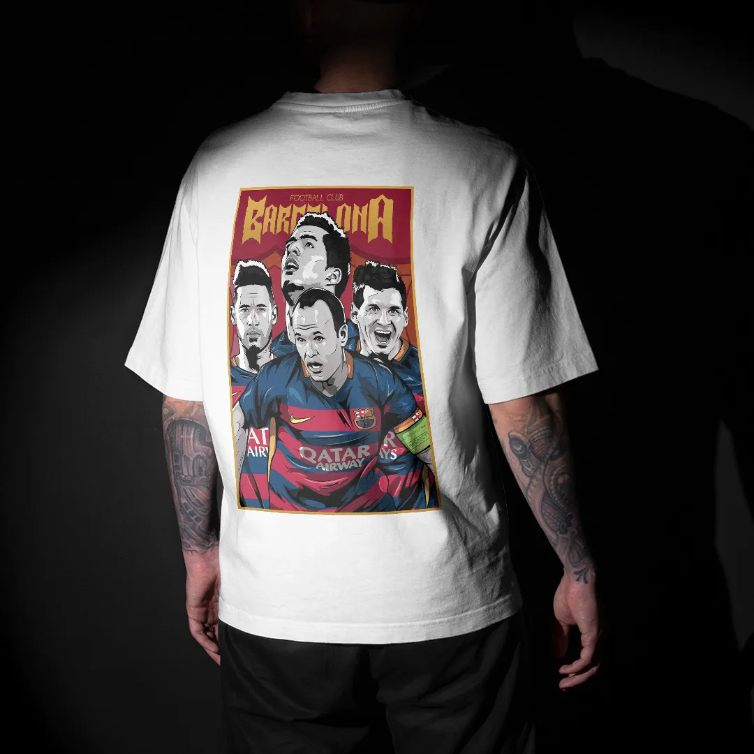 Prime Barca - FC Barcelona Graphic Printed Unisex Oversized T-shirt