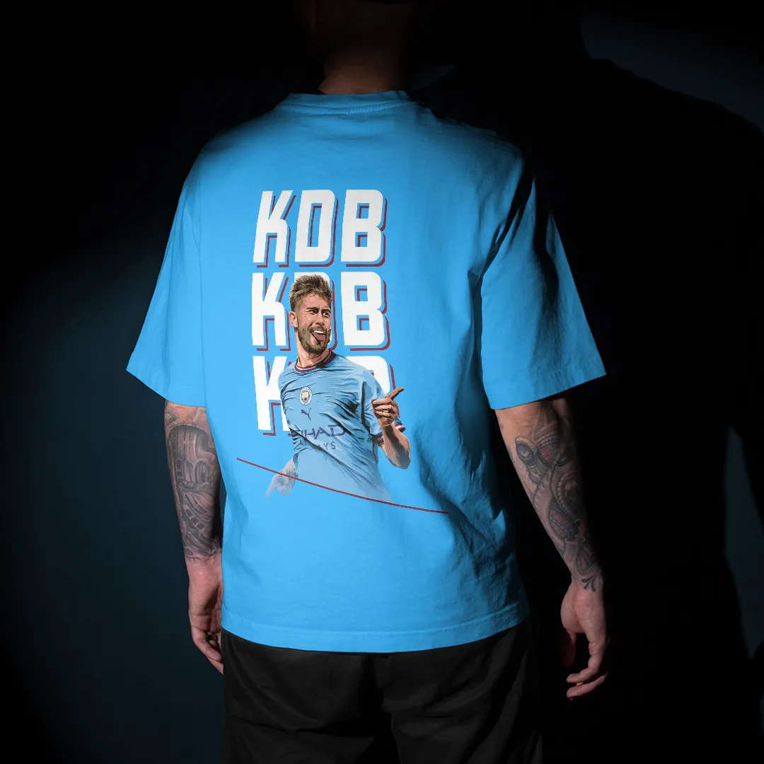 Kevin De Bruyne : Manchester City Graphic Printed Unisex Oversized T-shirt