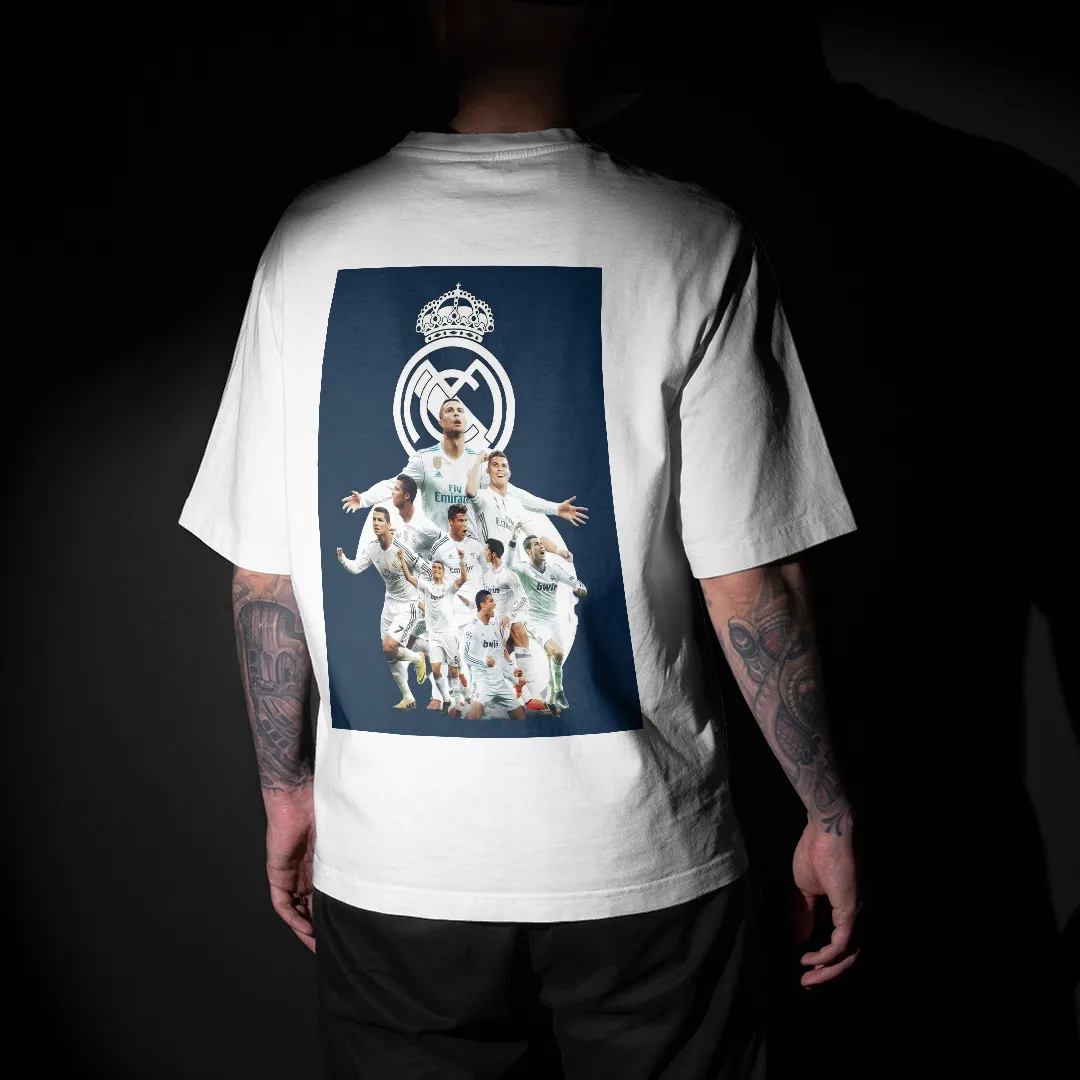 CR7 : Real Madrid Graphic Printed Unisex Oversized T-shirt