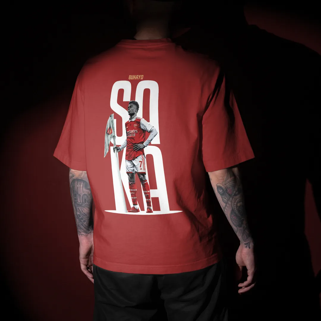 Bukayo Saka Arsenal FC Graphic Printed Unisex Oversized T-shirt
