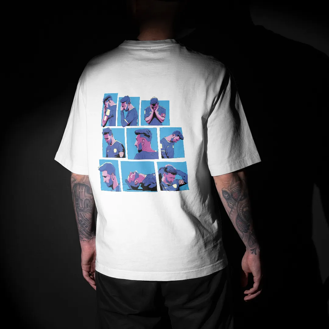 Lionel Messi Toons Graphic Printed Unisex Oversized T-shirt