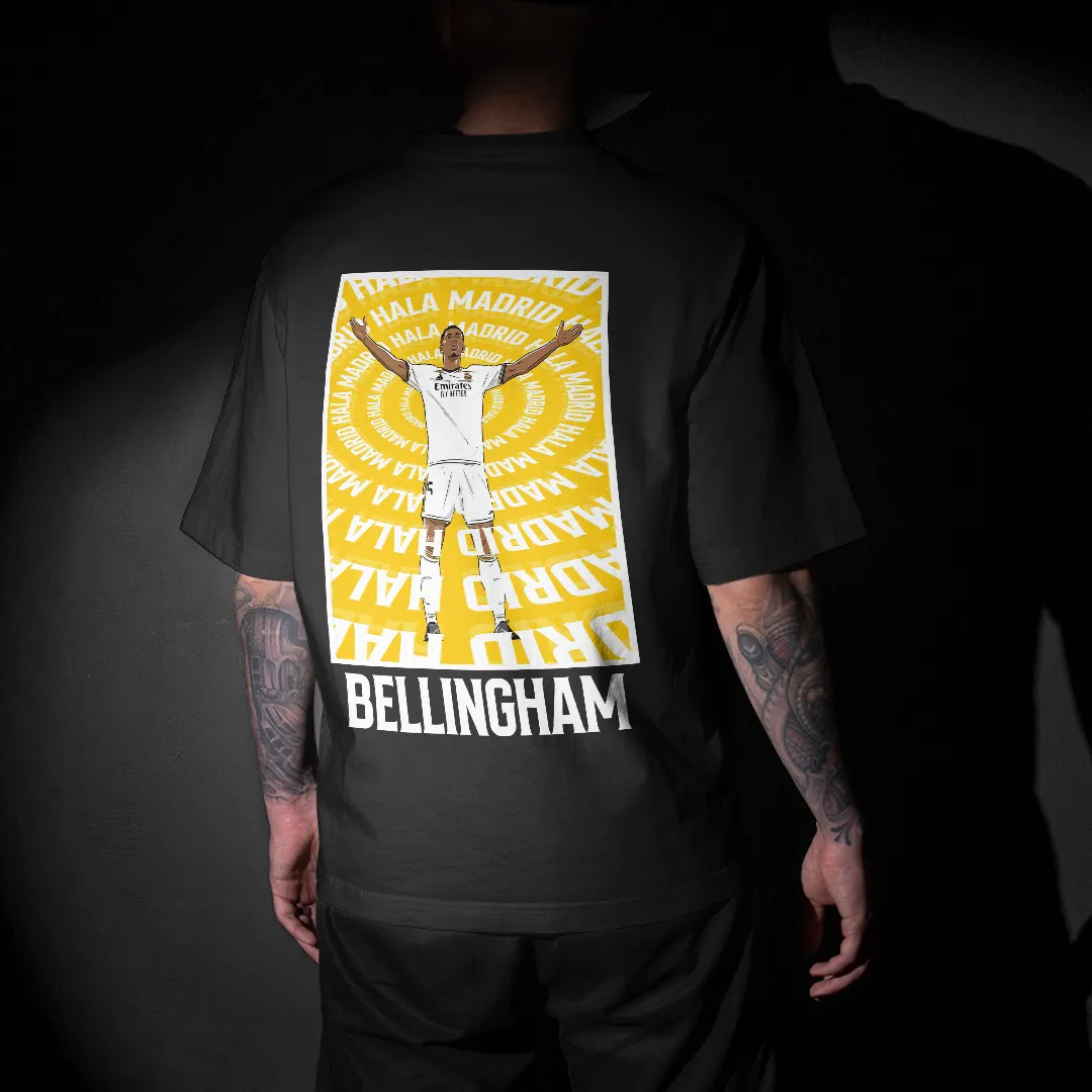 Bellingham : Real Madrid Graphic Printed Unisex Oversized T-shirt