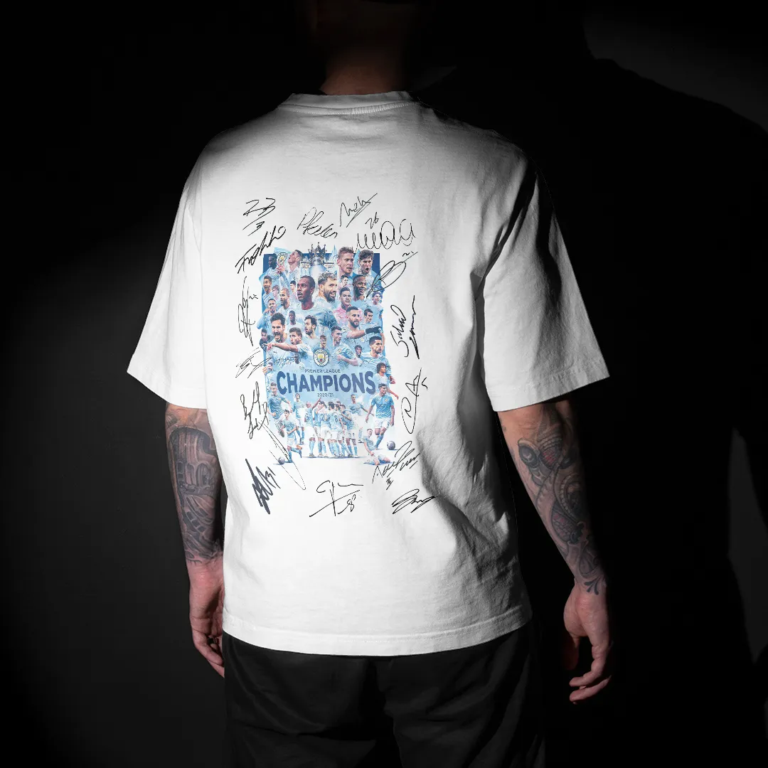 Champions : Manchester City Graphic Printed Unisex Oversized T-shirt