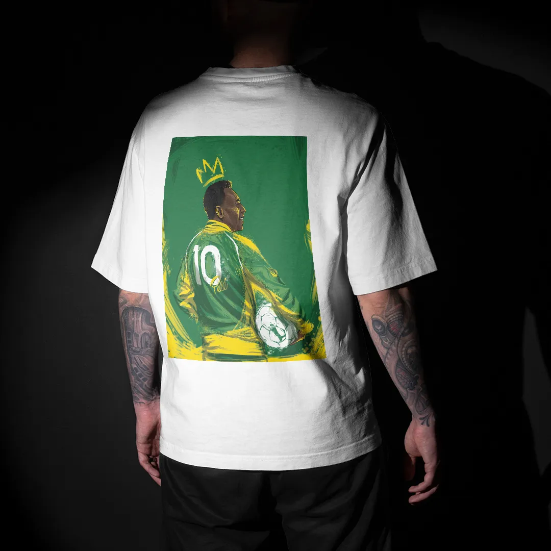 Pele Brazil Graphic Printed Unisex Oversized T-shirt
