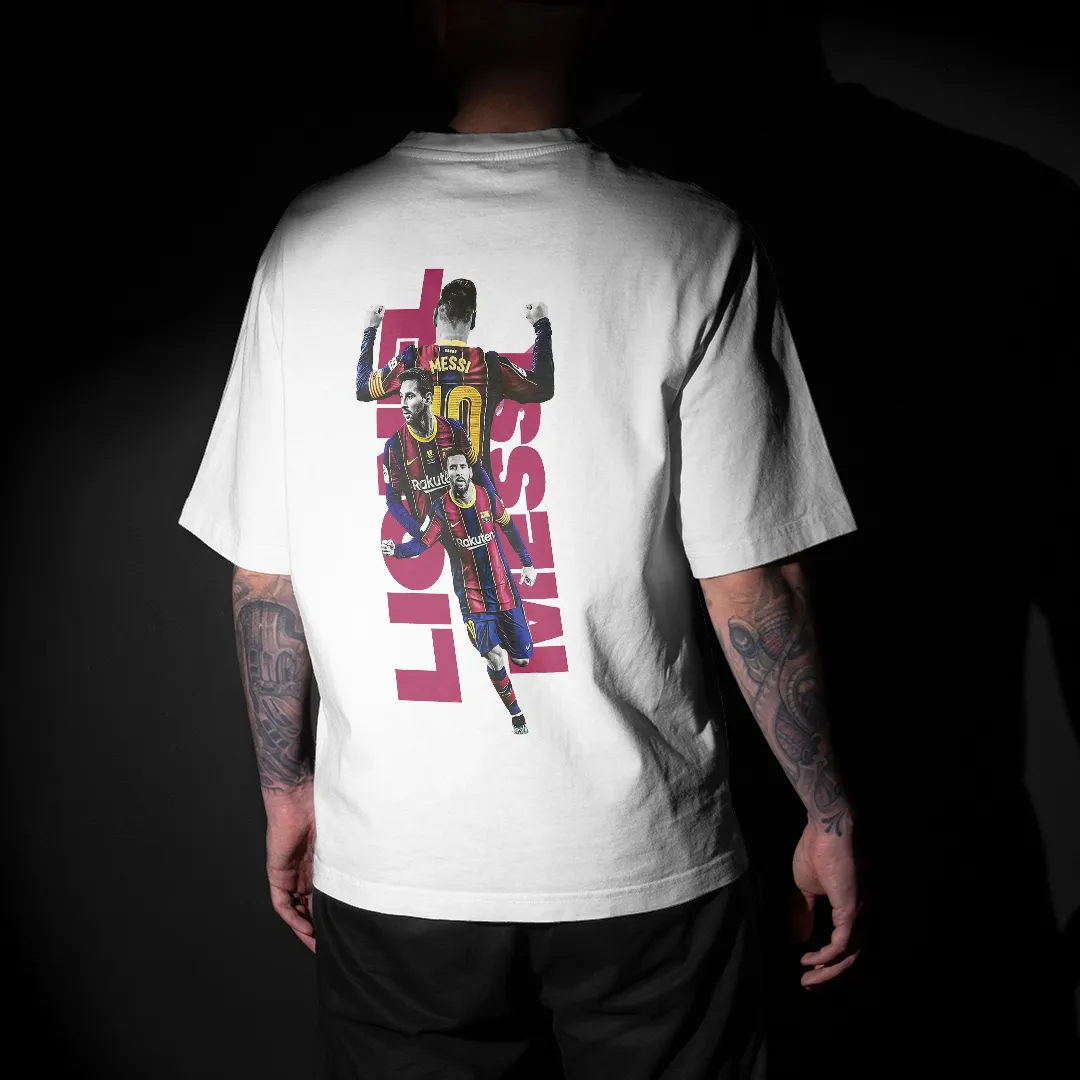 Lionel Messi - FC Barcelona Graphic Printed Unisex Oversized T-shirt