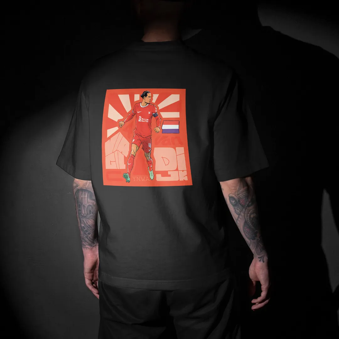 Virgil van Dijk : Liverpool Graphic Printed Unisex Oversized T-shirt
