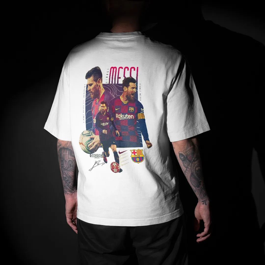 Messi - FC Barcelona Graphic Printed Unisex Oversized T-shirt