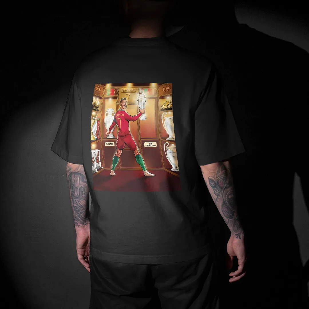 Cristiano Ronaldo Champion Graphic Printed Unisex Oversized T-shirt