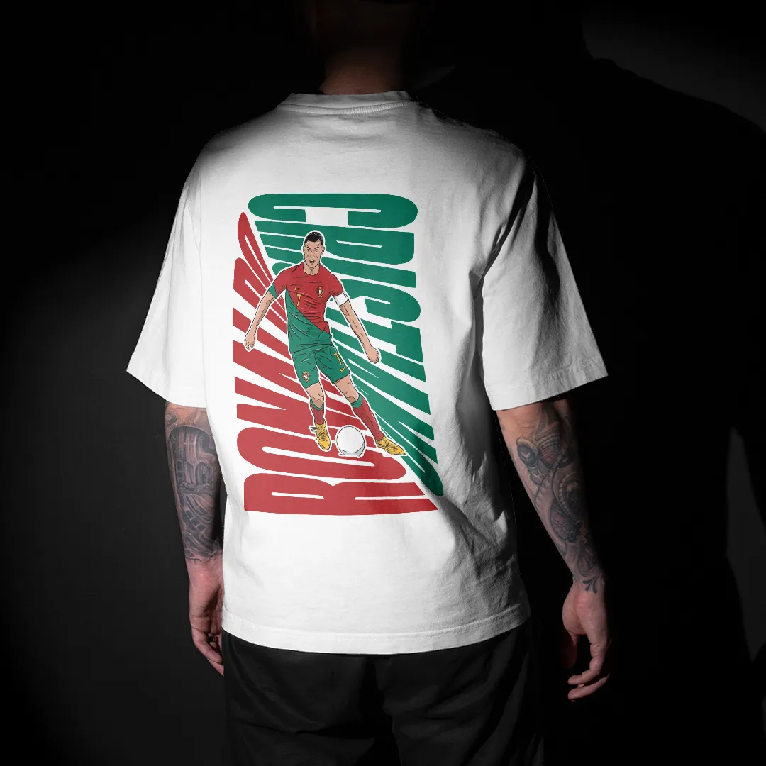 Cristiano Ronaldo : Portugal Graphic Printed Unisex Oversized T-shirt