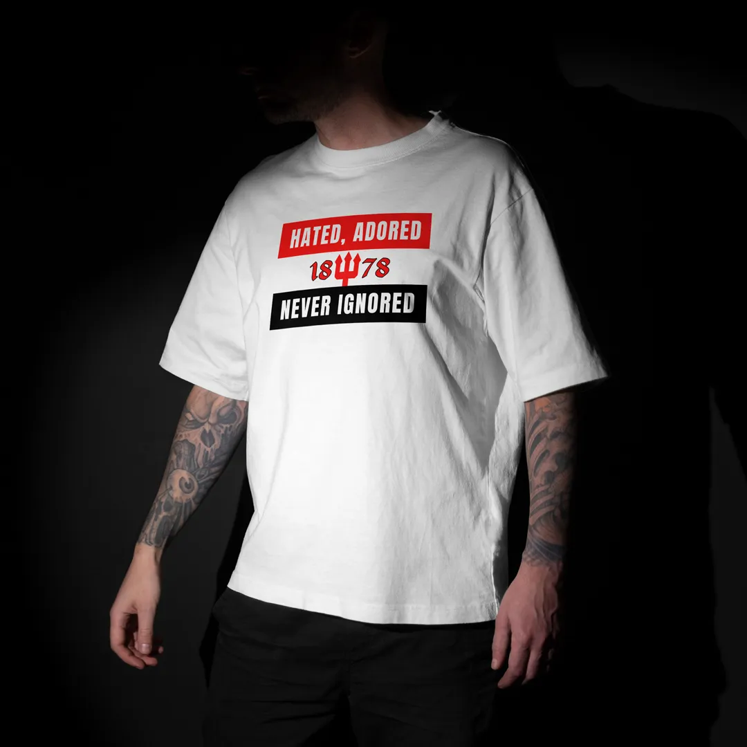 Hated, Adored : Manchester United Graphic Printed Unisex Oversized T-shirt