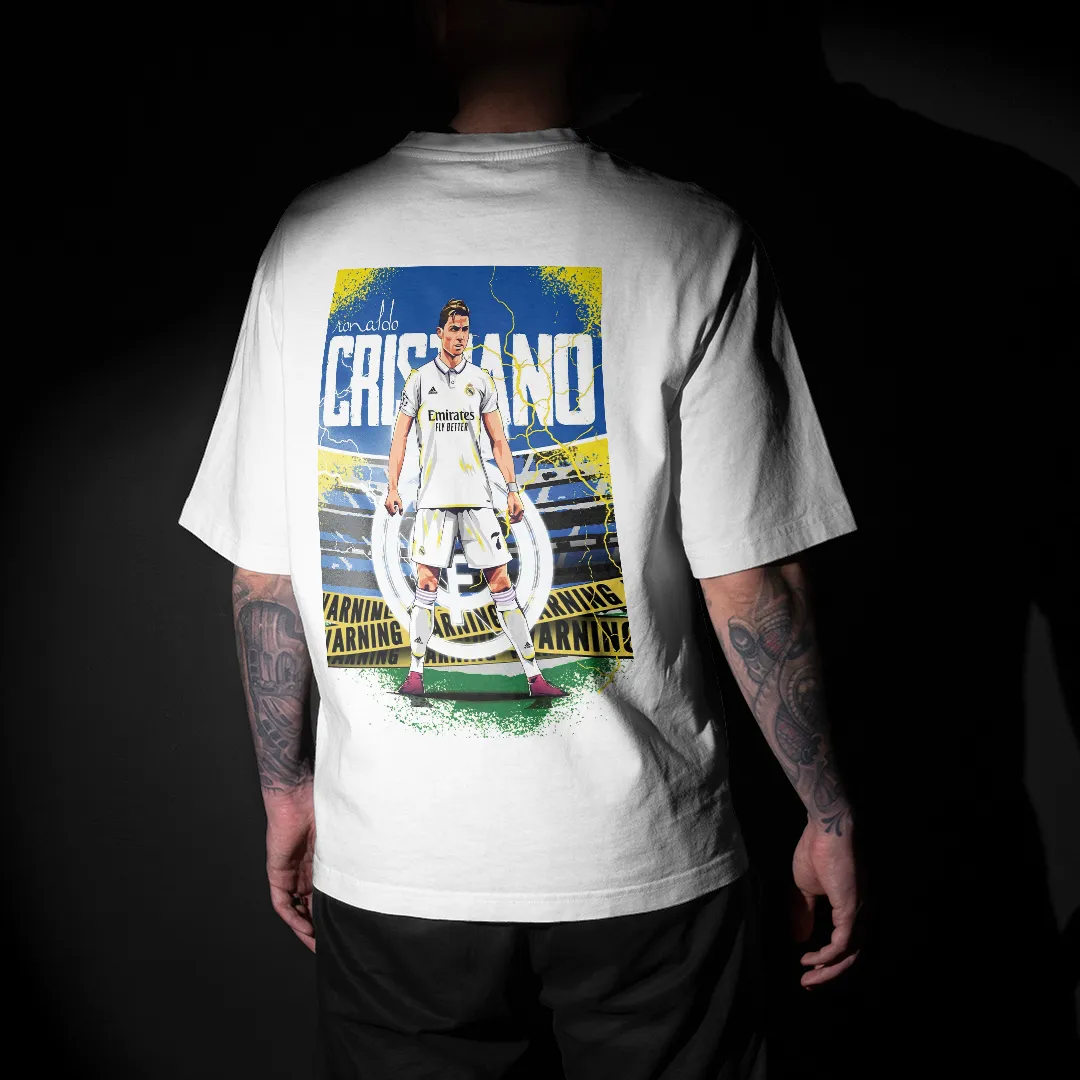 Cristiano : Real Madrid Graphic Printed Unisex Oversized T-shirt