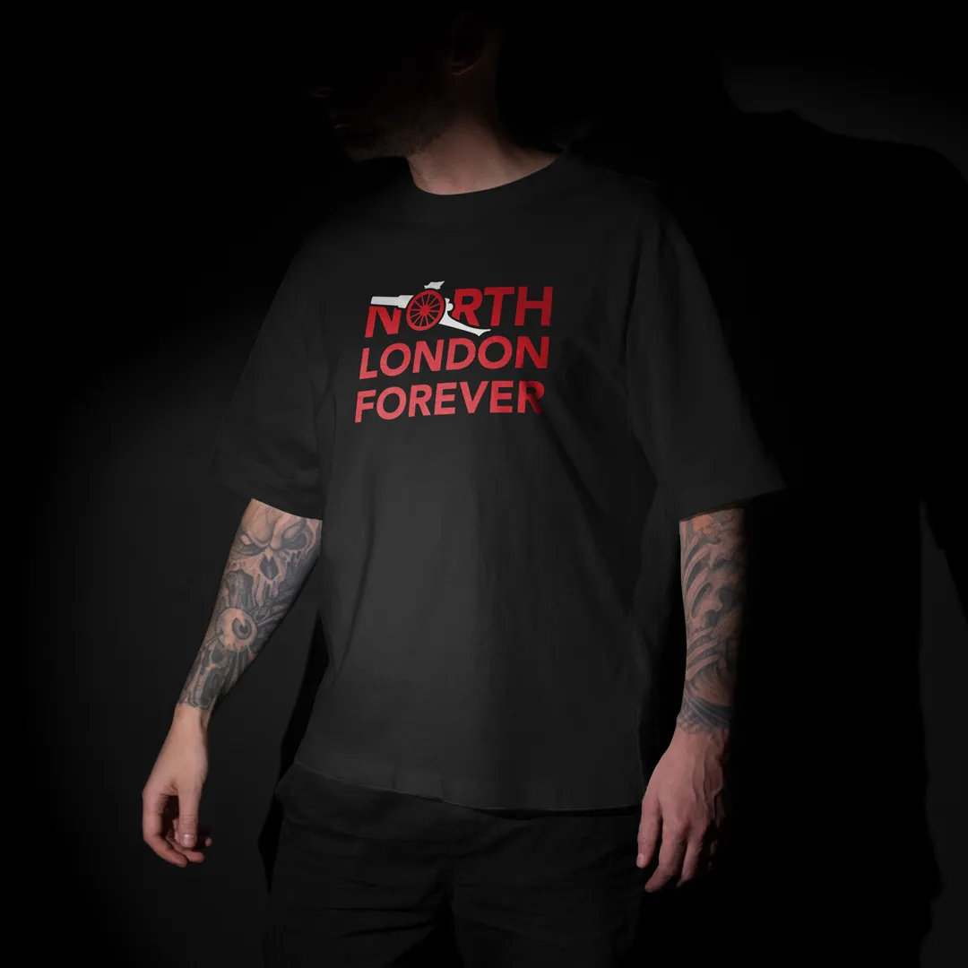 North London Forever - Arsenal FC Graphic Printed Unisex Oversized T-shirt