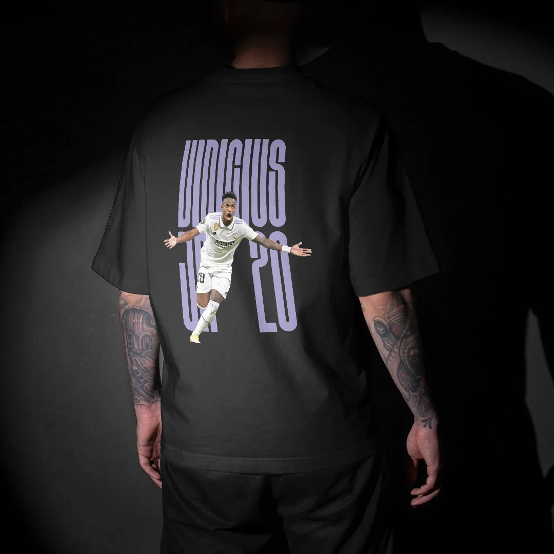 Vinicius Junior : Real Madrid Graphic Printed Unisex Oversized T-shirt