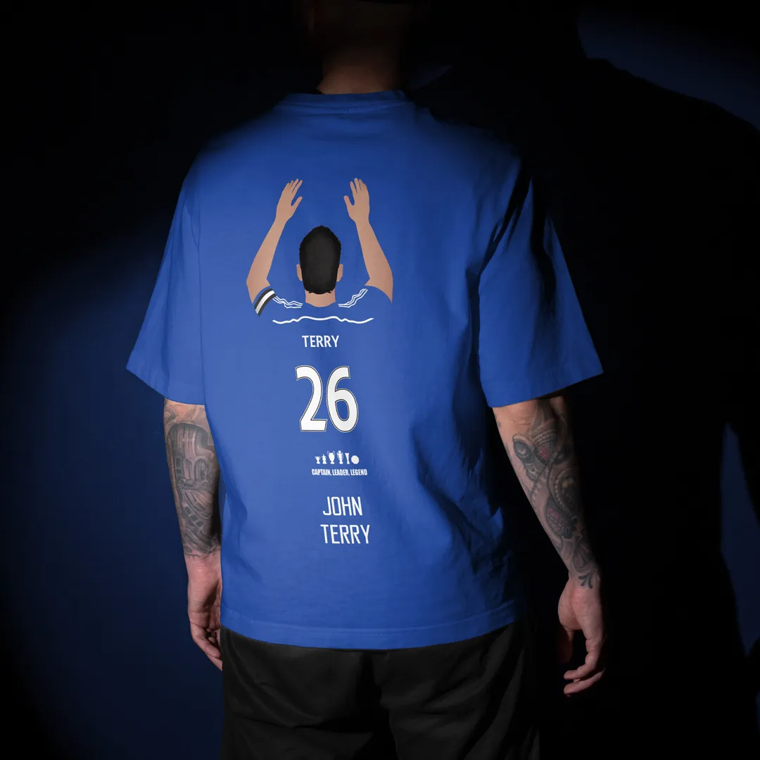 John Terry : Chelsea Graphic Printed Unisex Oversized T-shirt