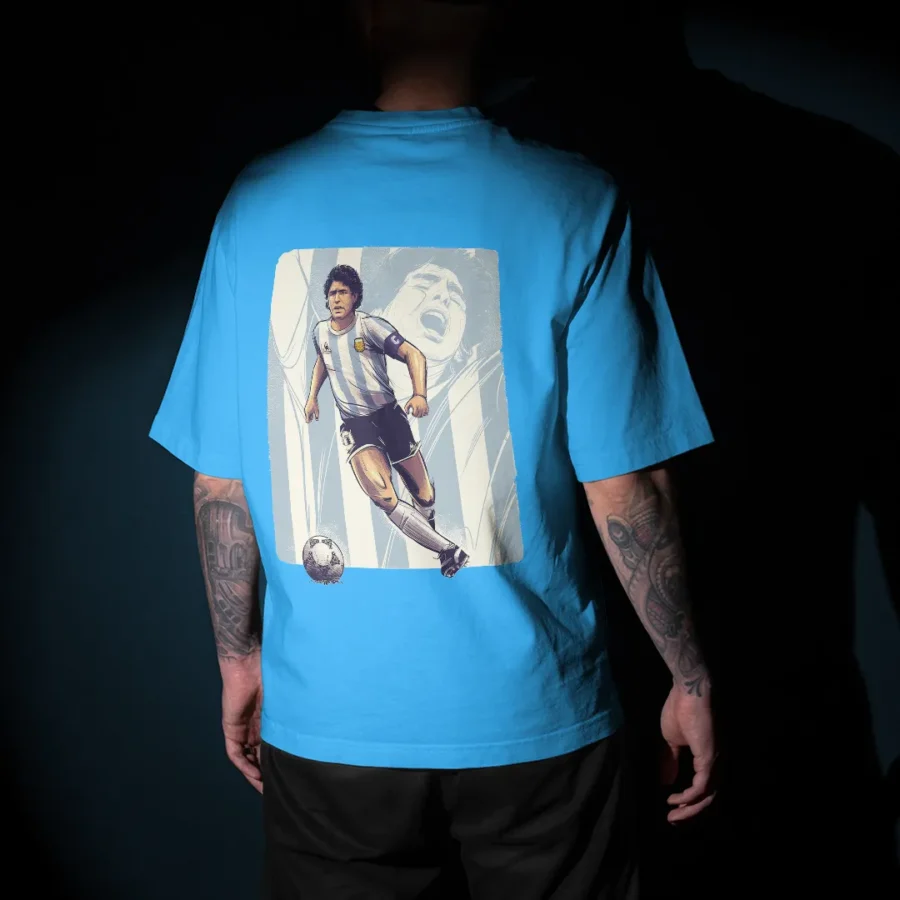 Diego Maradona World Cup Graphic Printed Unisex Oversized T