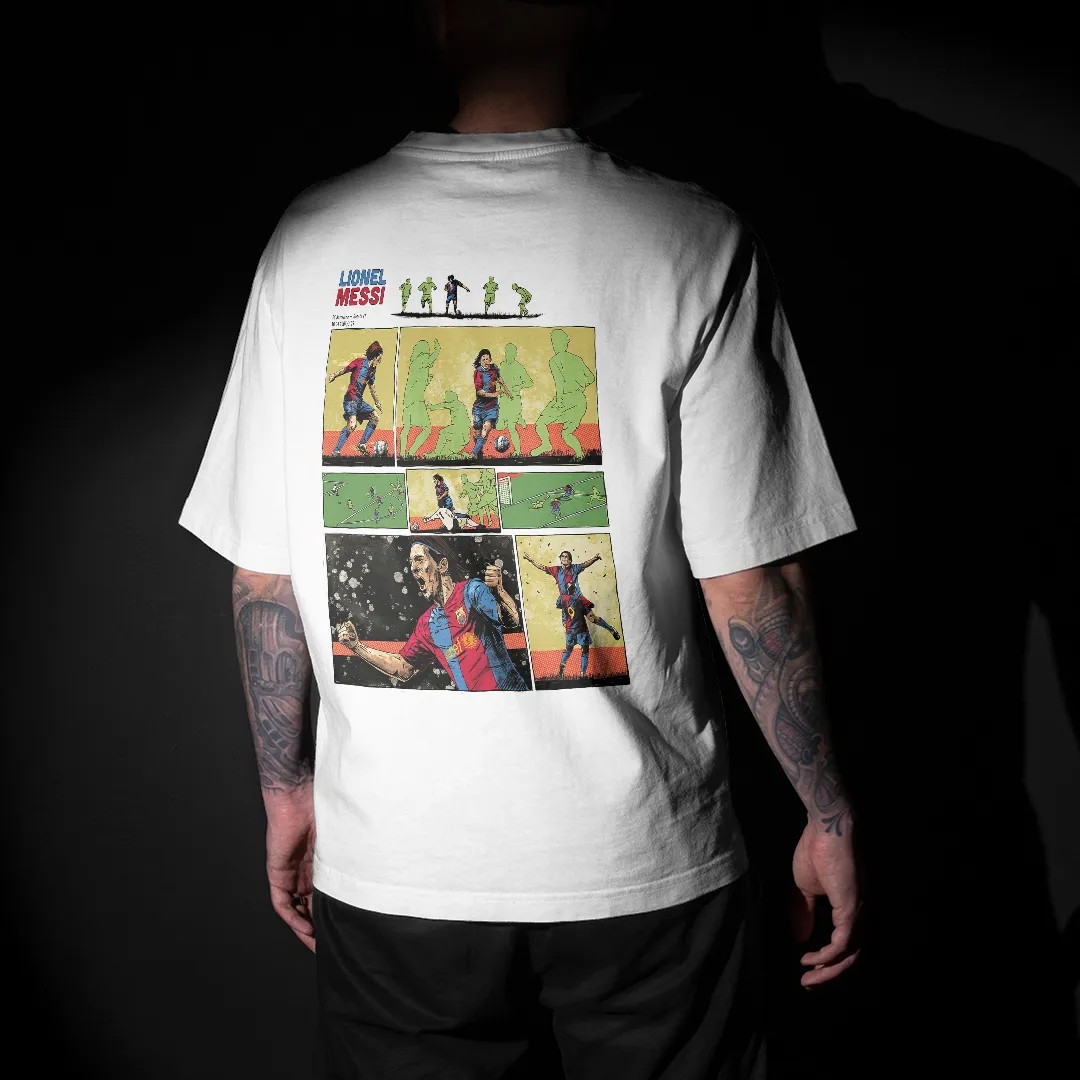 Messi Toons - FC Barcelona Graphic Printed Unisex Oversized T-shirt