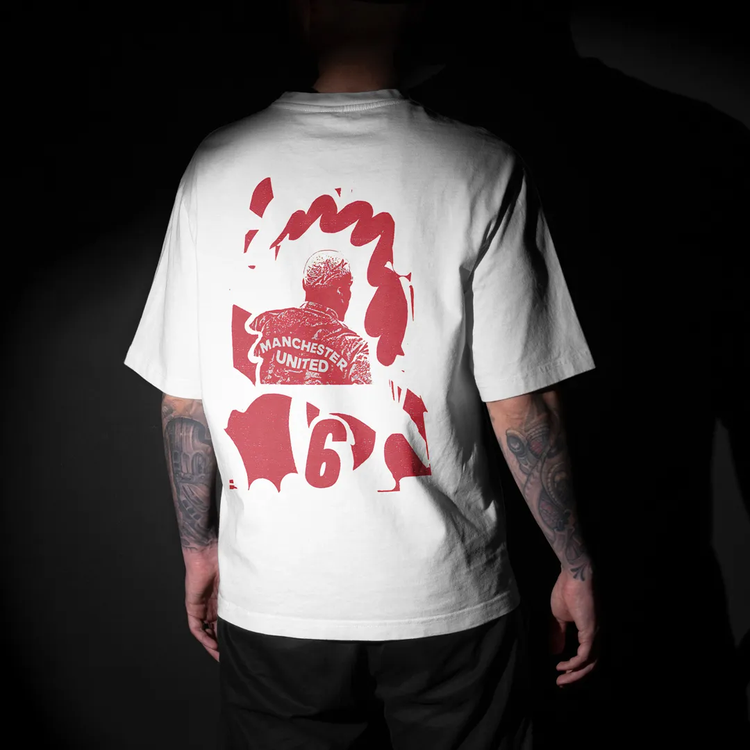 Pogba Retro : Manchester United Graphic Printed Unisex Oversized T-shirt