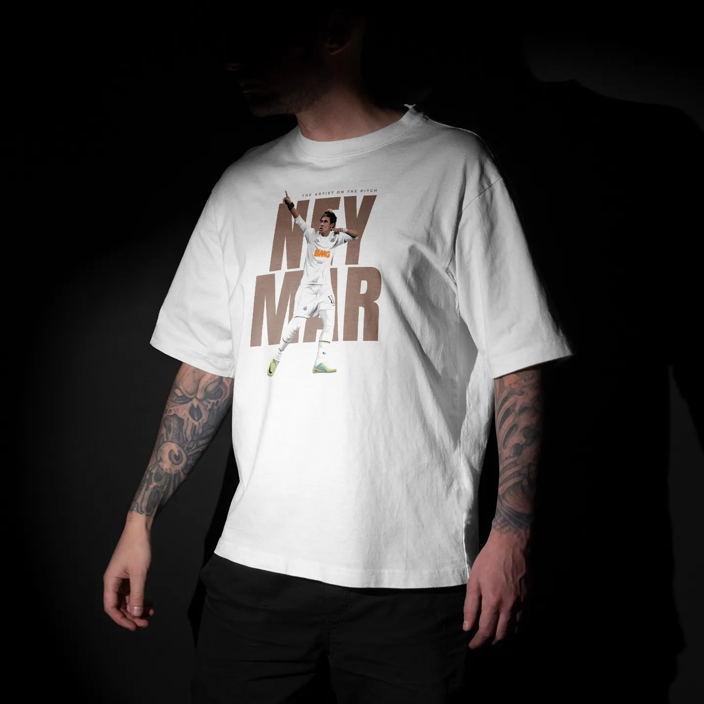 Neymar Jr: Artist Graphic Printed Unisex Oversized T-shirt