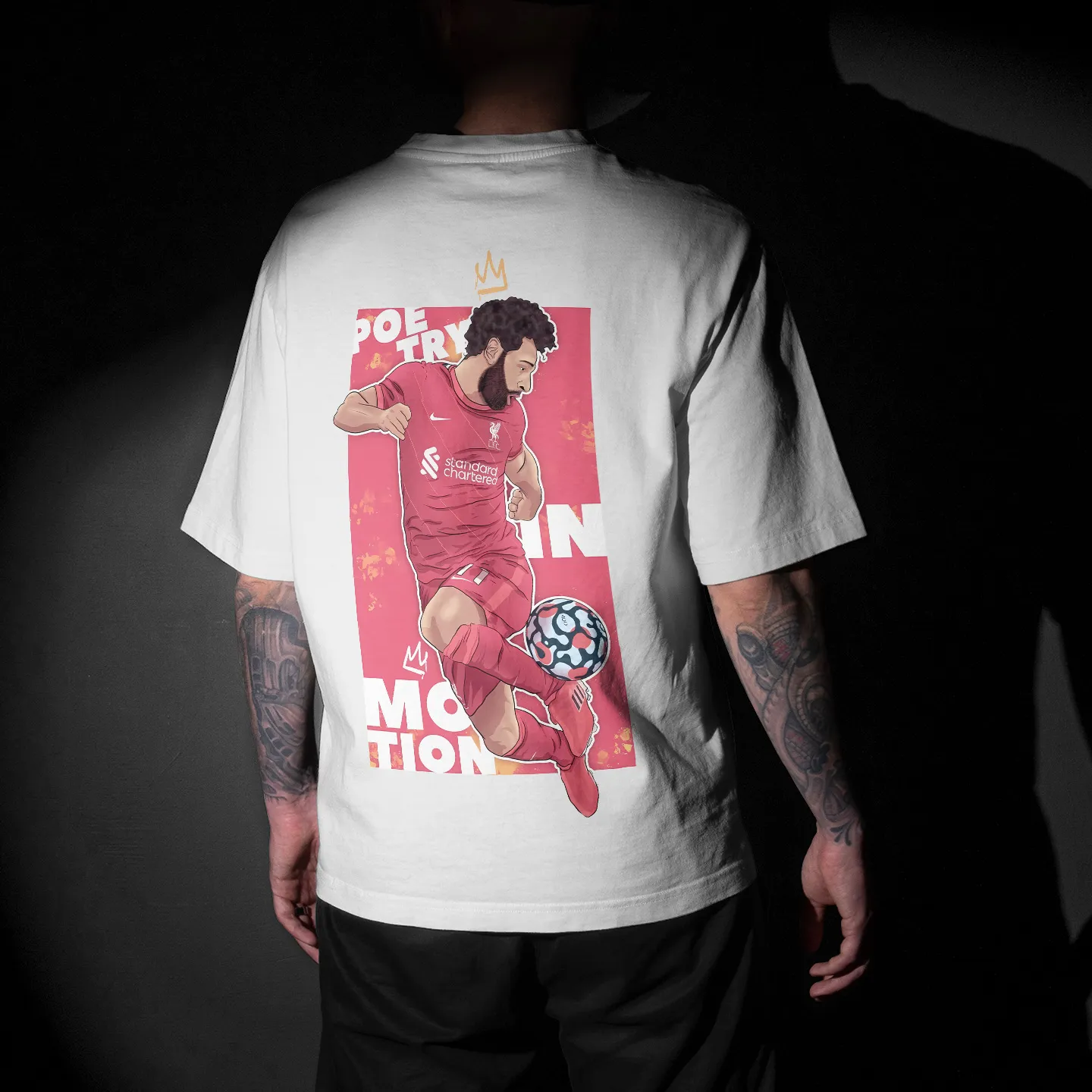 Salah Poetry In motion: Liverpool Graphic Printed Unisex Oversized T-shirt