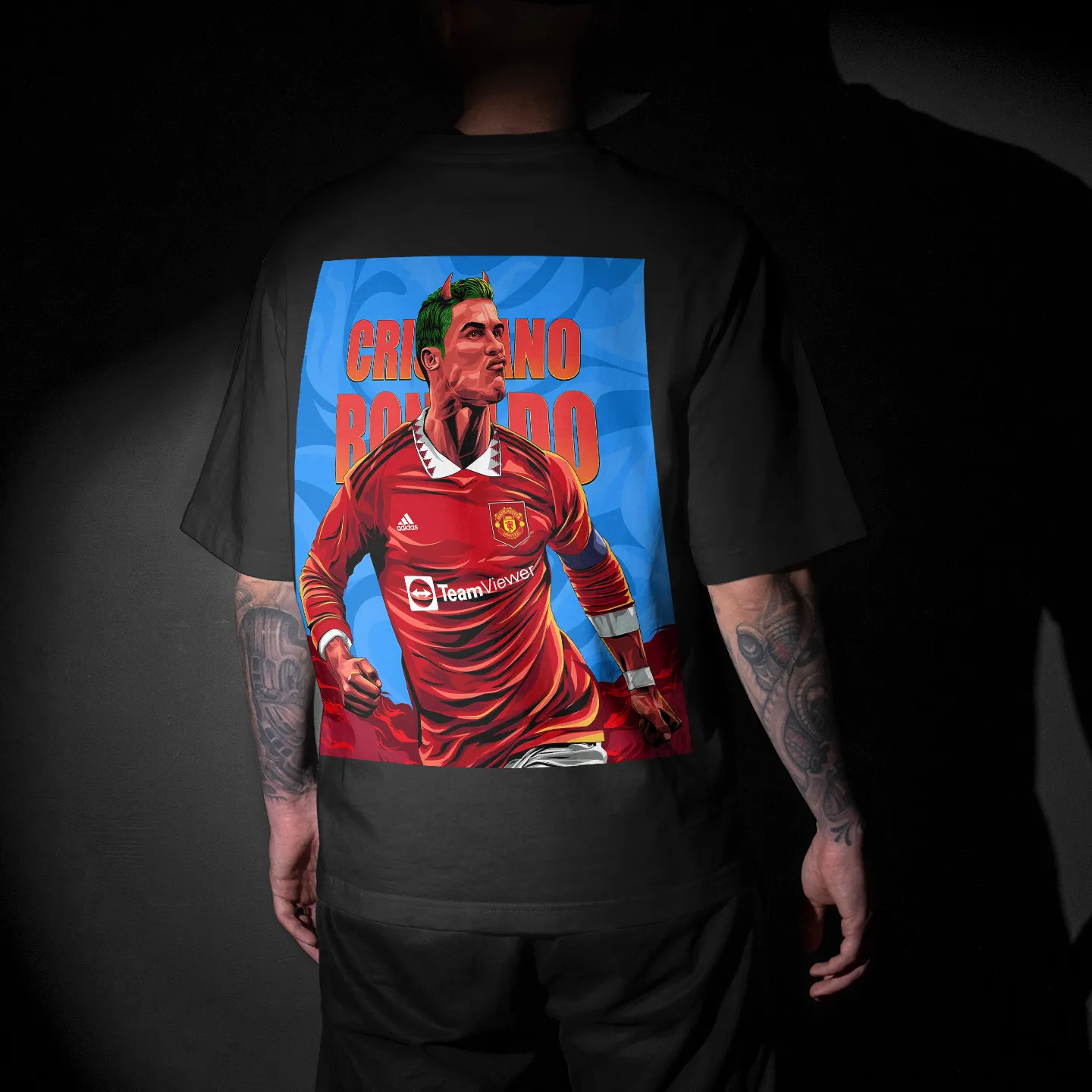 Ronaldo - The Devil Graphic Printed Unisex Oversized T-shirt