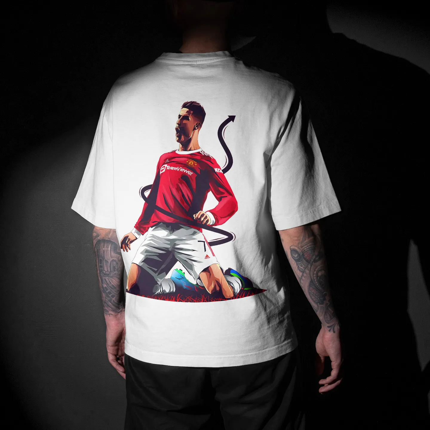 Ronaldo United Graphic Printed Unisex Oversized T-shirt