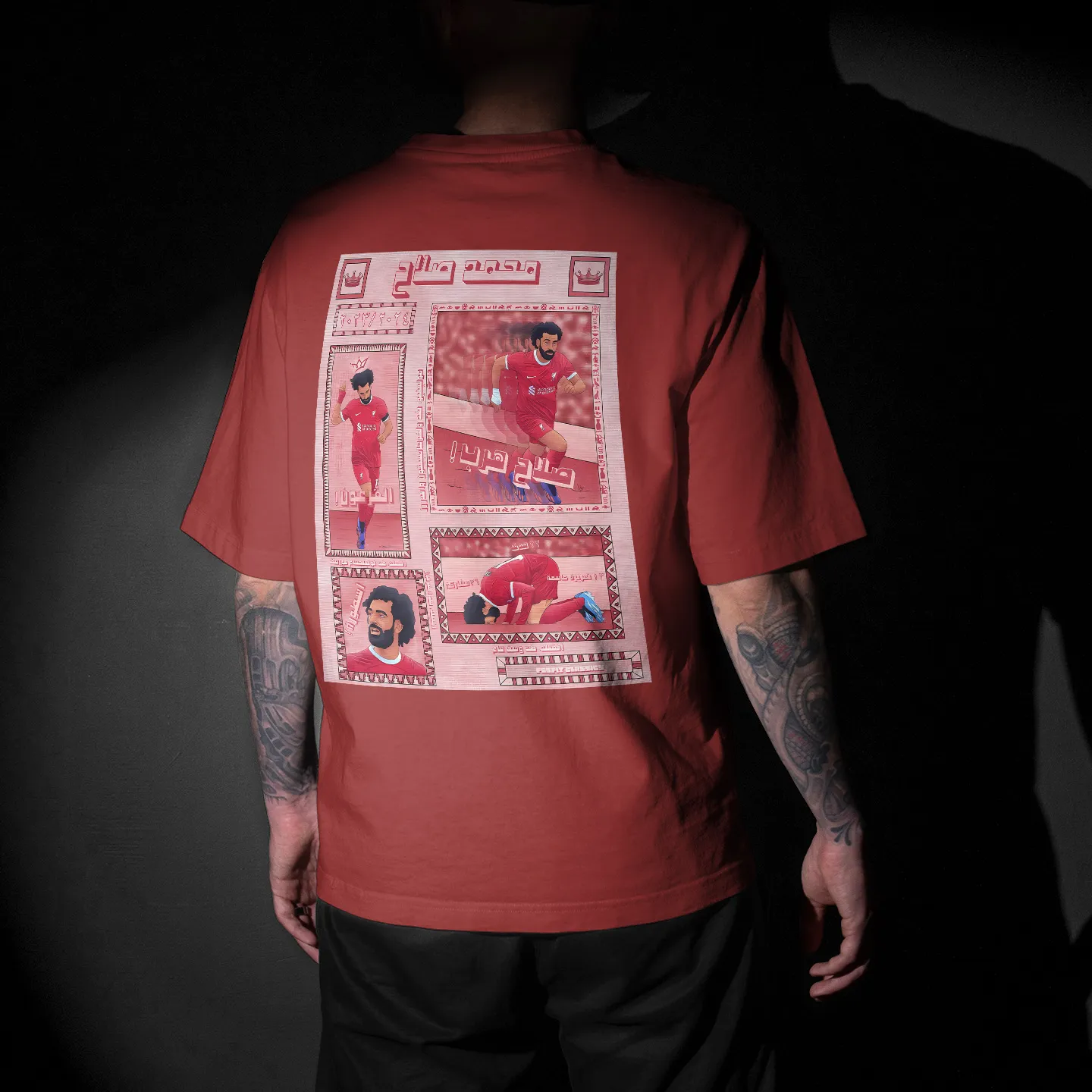 Mo. Salah: Arabic Graphic Printed Unisex Oversized T-shirt