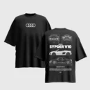 AUDI Graphic Printed Unisex Oversized T-shirt
