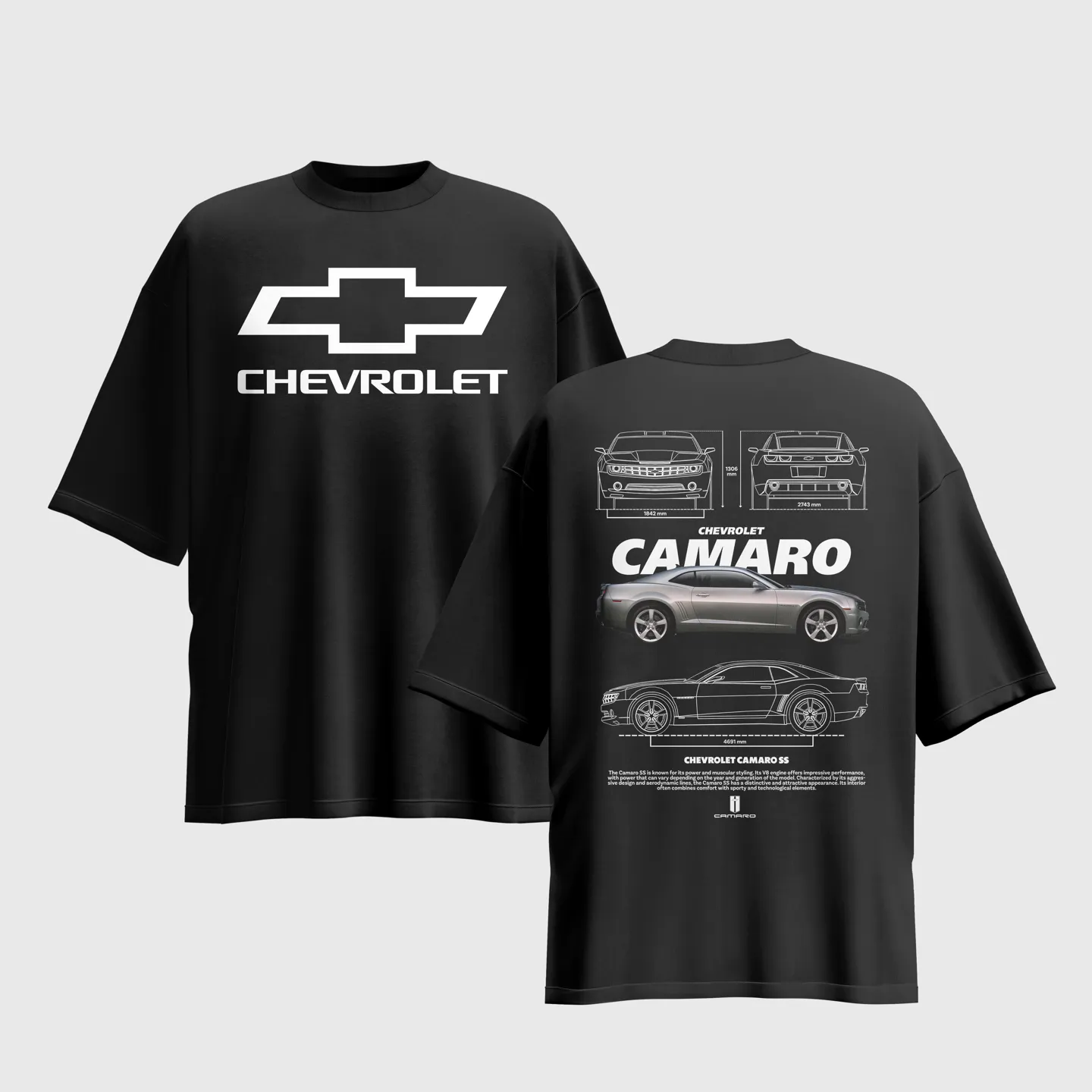 CHEVROLET Graphic Printed Unisex Oversized T-shirt