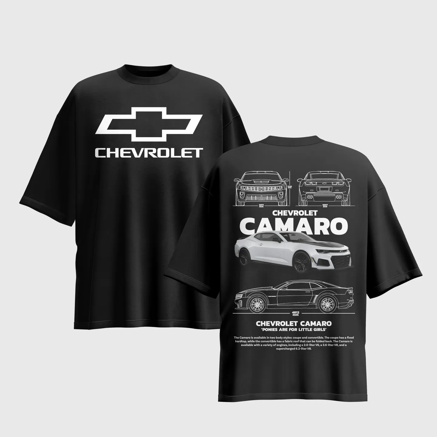 CHEVROLET Graphic Printed Unisex Oversized T-shirt
