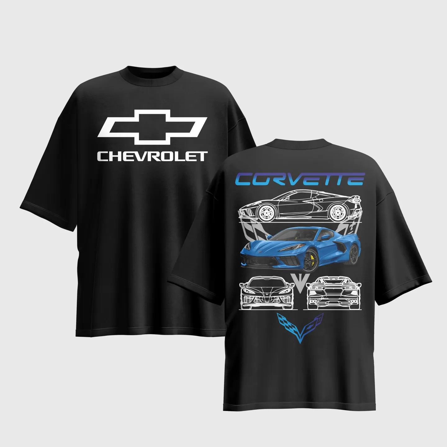 CHEVROLET Graphic Printed Unisex Oversized T-shirt