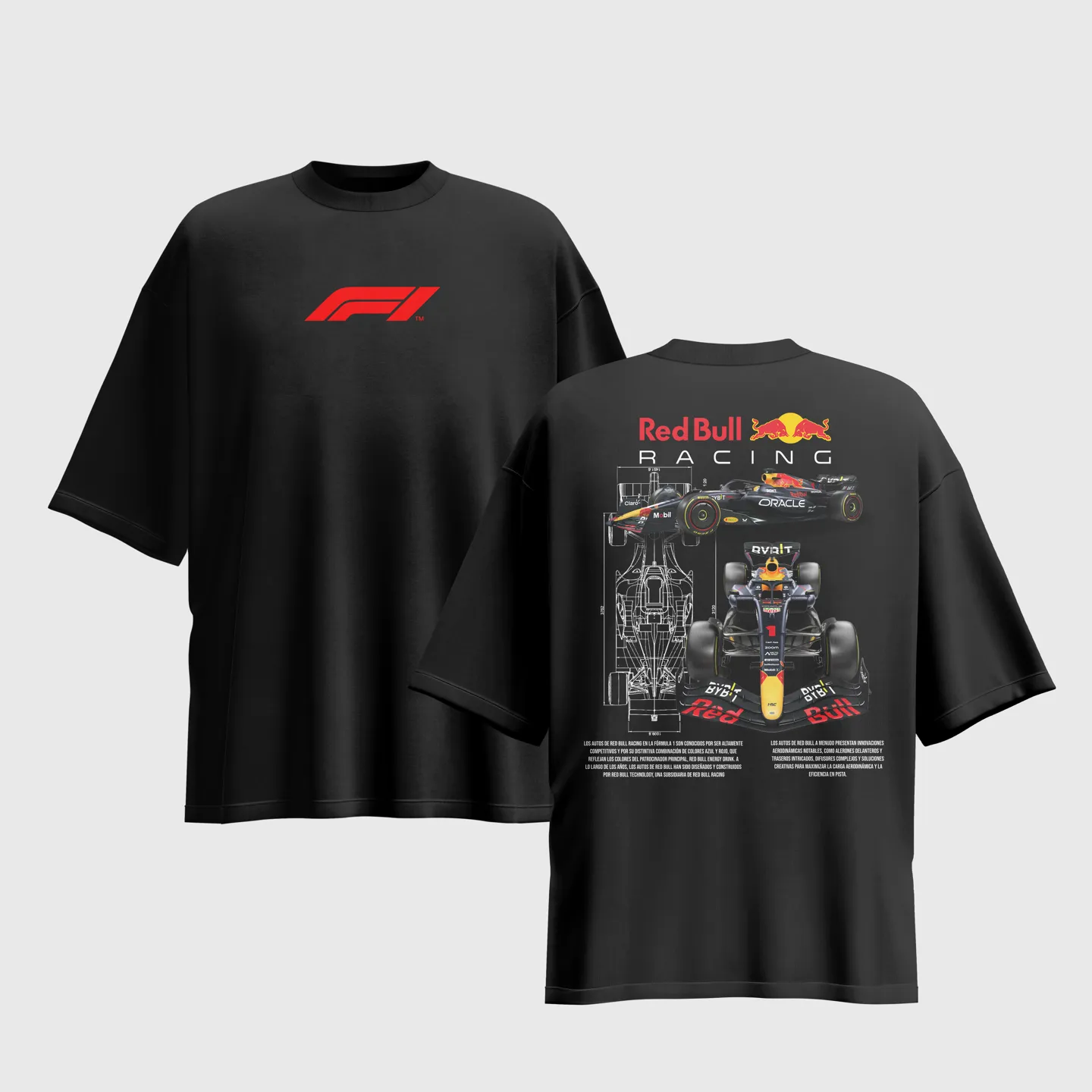 FORMULA 1 Graphic Printed Unisex Oversized T-shirt
