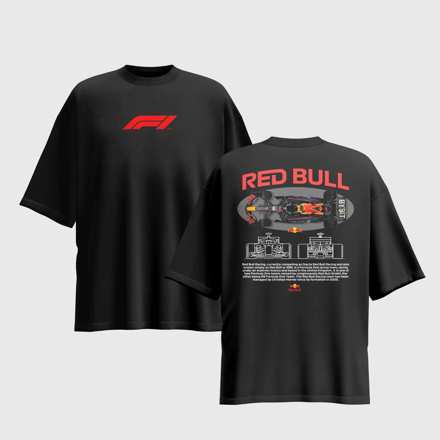 FORMULA 1 Graphic Printed Unisex Oversized T-shirt