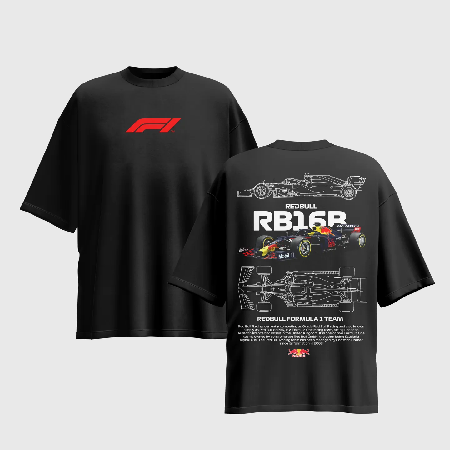 FORMULA 1 Graphic Printed Unisex Oversized T-shirt