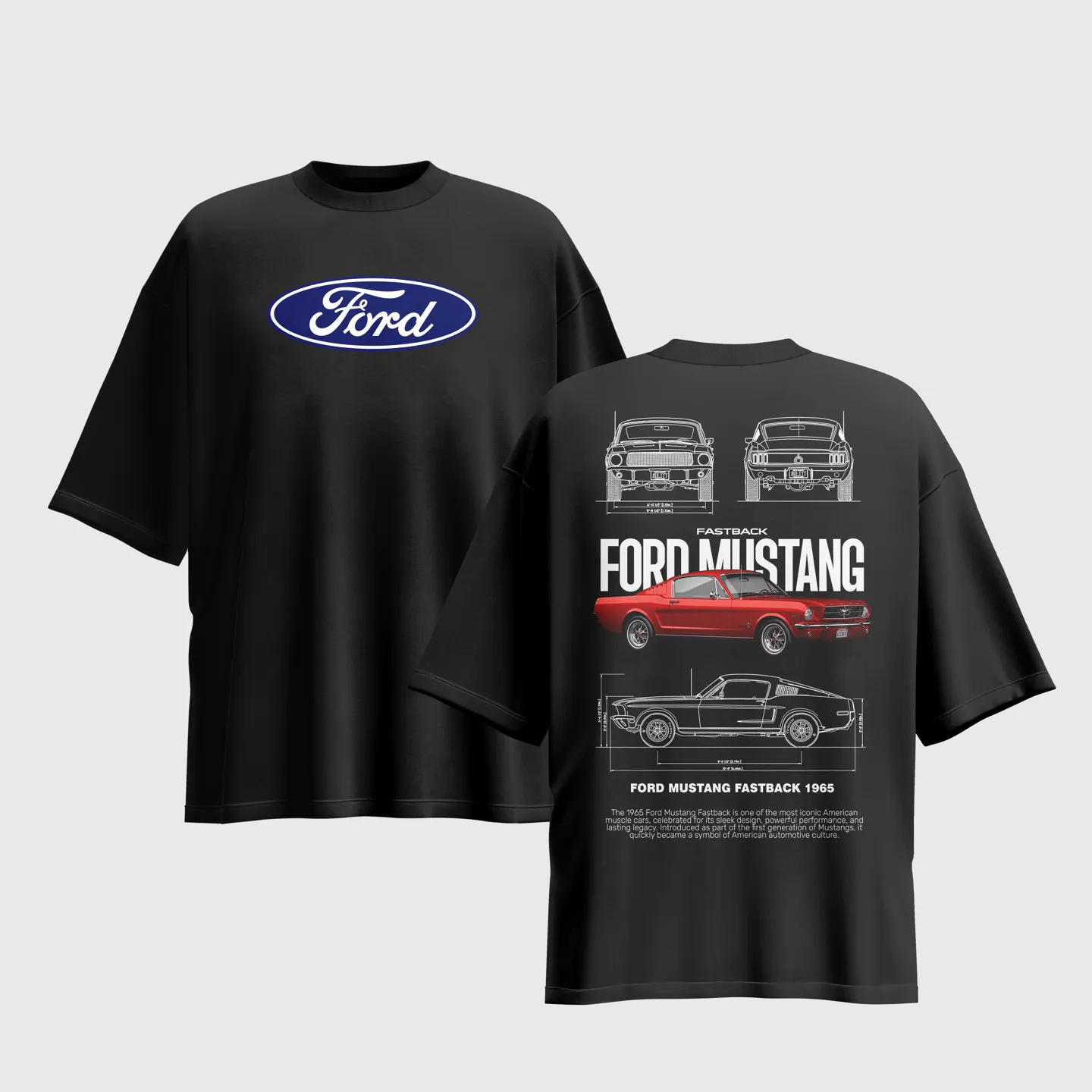 FORD Graphic Printed Unisex Oversized T-shirt