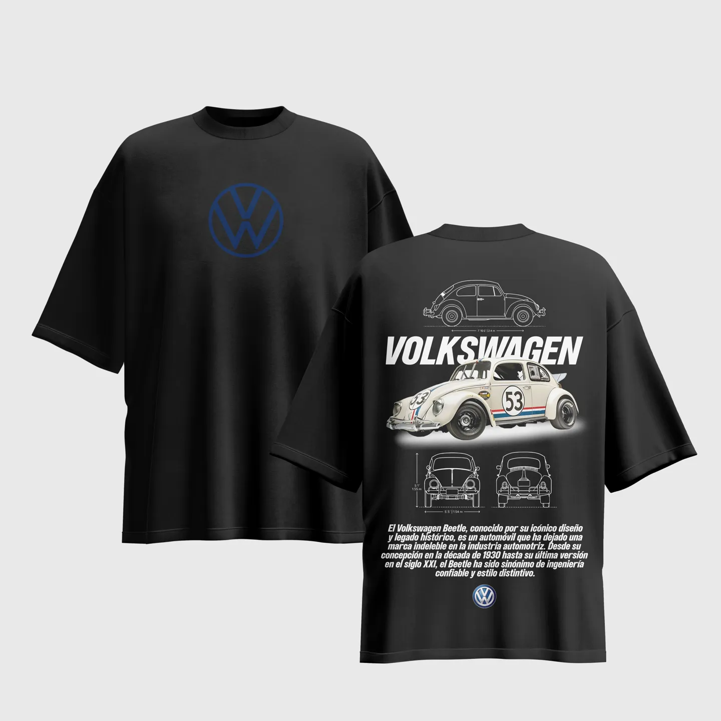 Volkswagen Graphic Printed Unisex Oversized T-shirt
