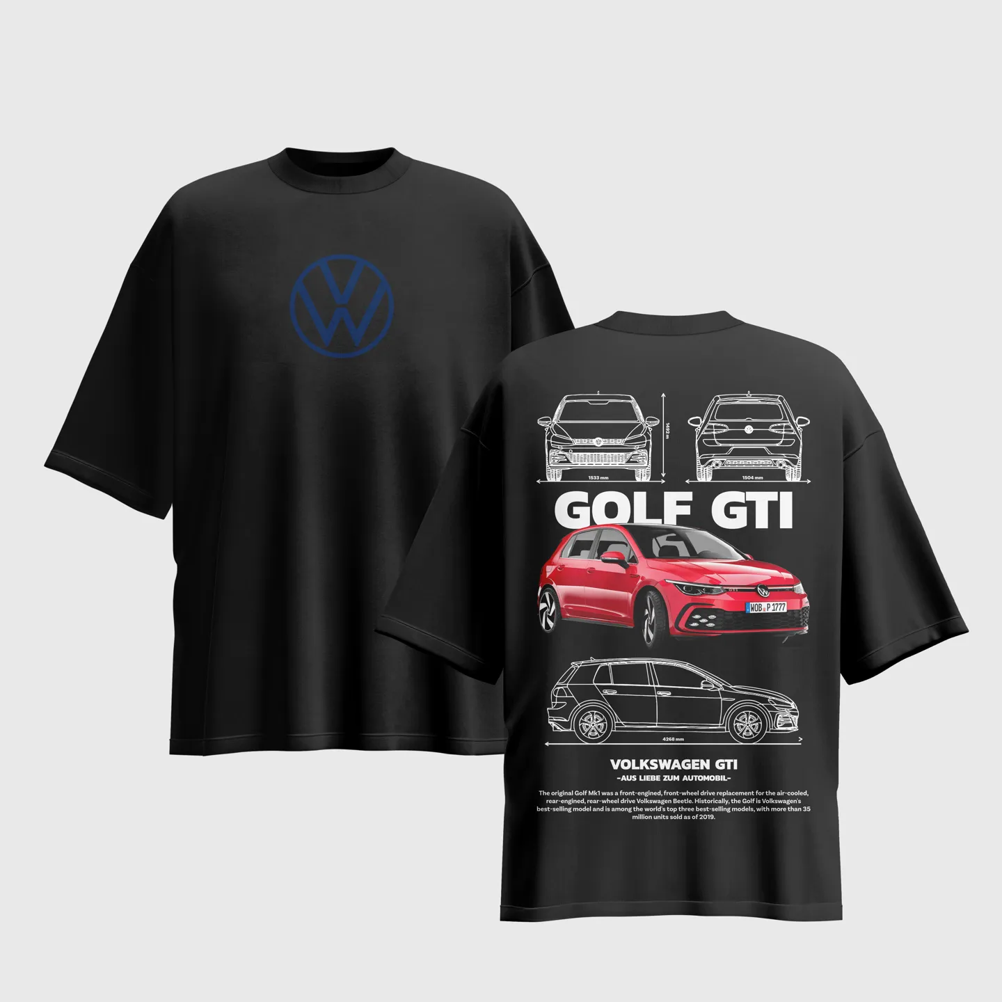Volkswagen Graphic Printed Unisex Oversized T-shirt