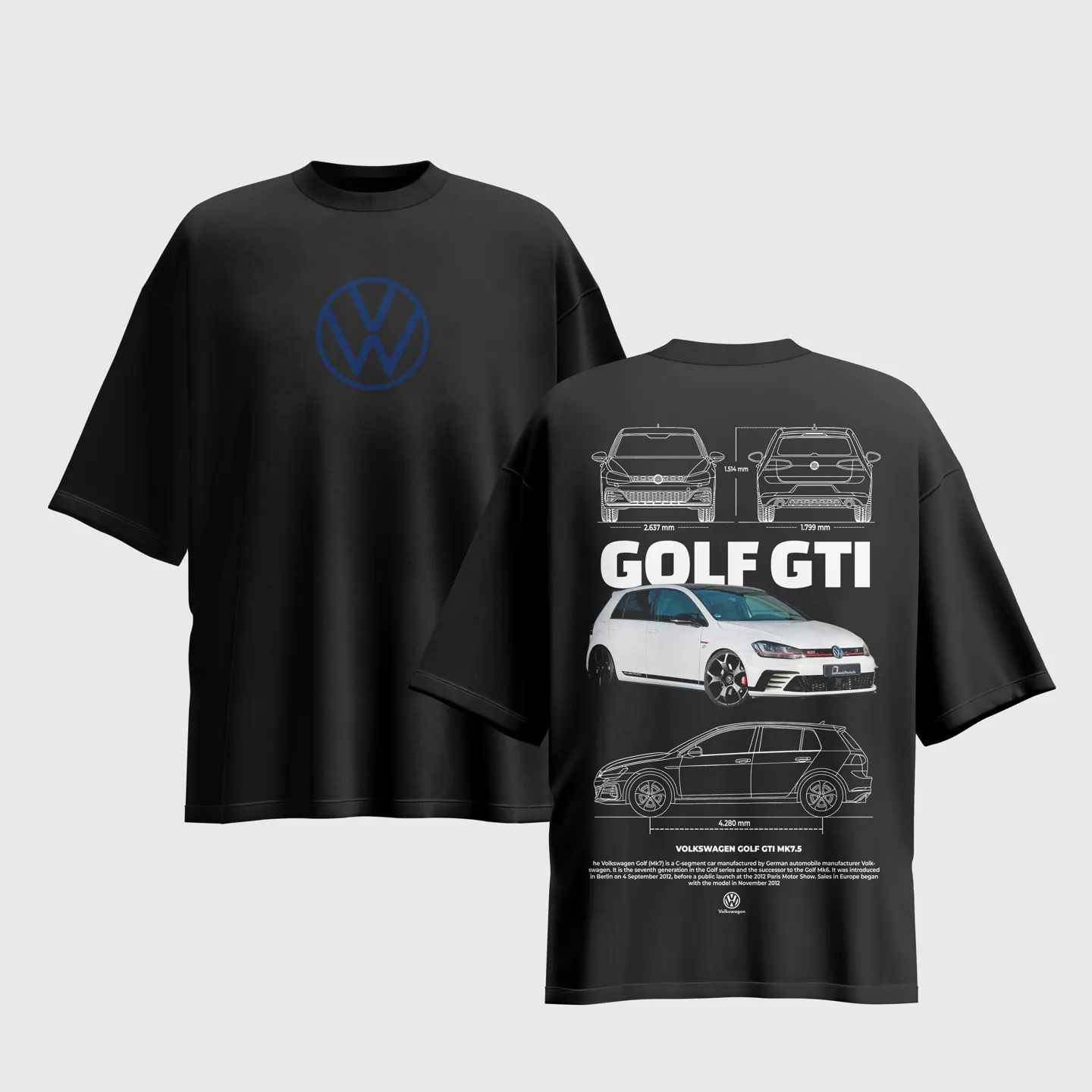 Volkswagen Graphic Printed Unisex Oversized T-shirt