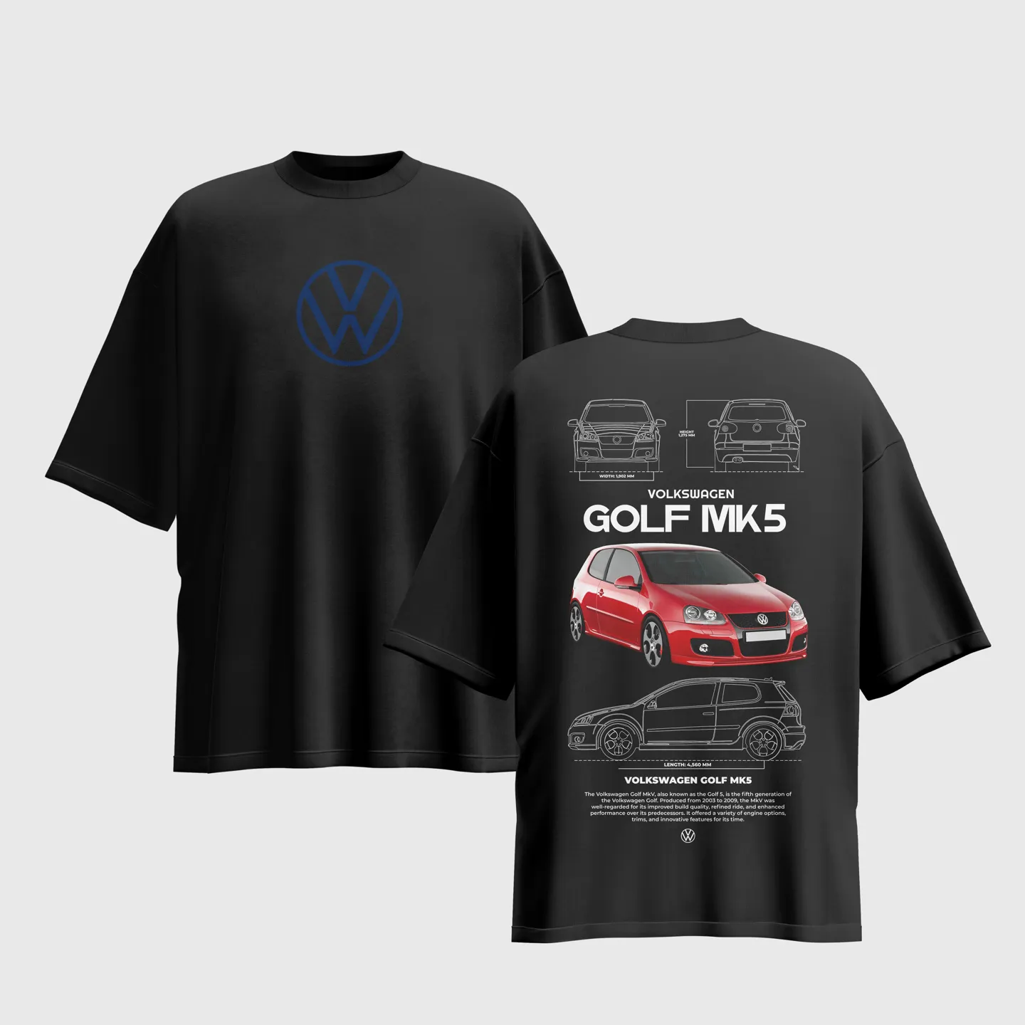 Volkswagen Graphic Printed Unisex Oversized T-shirt