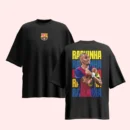 Raphina: Barcelona Graphic Printed Unisex Oversized T-shirt