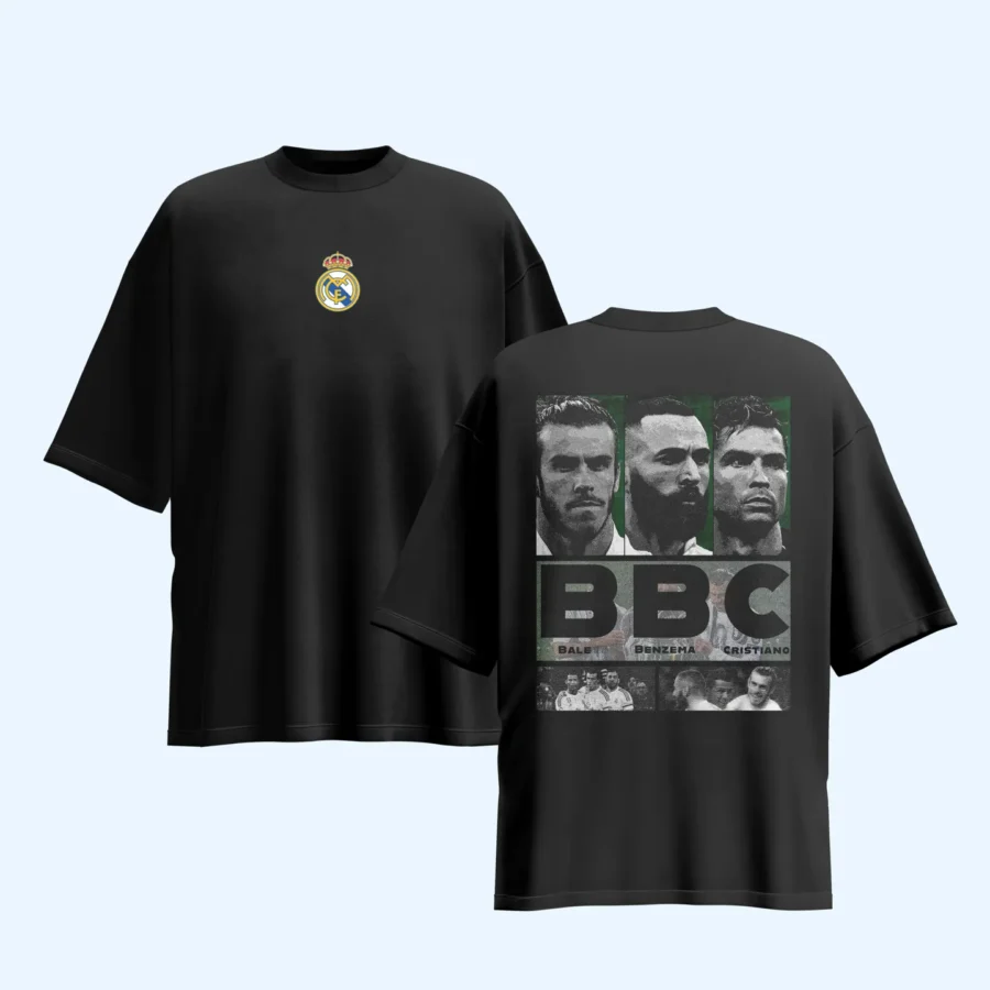 BBC: Real Madrid Graphic Printed Unisex Oversized T-shirt