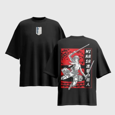 Attack on Titan Anime Graphic Printed Unisex Oversized T-shirt