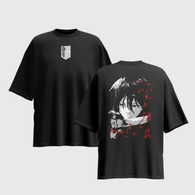 Attack on Titan Anime Graphic Printed Unisex Oversized T-shirt