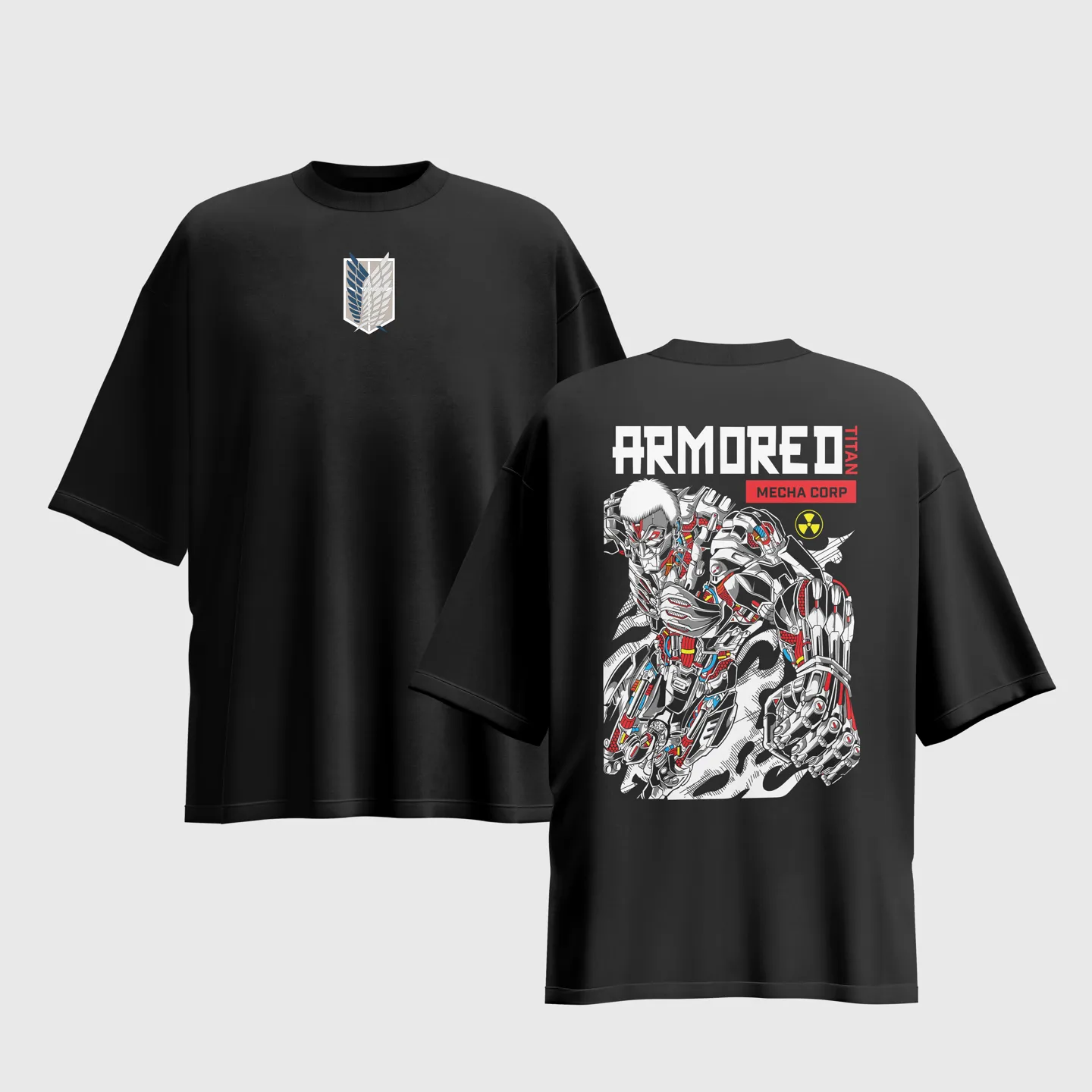 Attack on Titan Anime Graphic Printed Unisex Oversized T-shirt