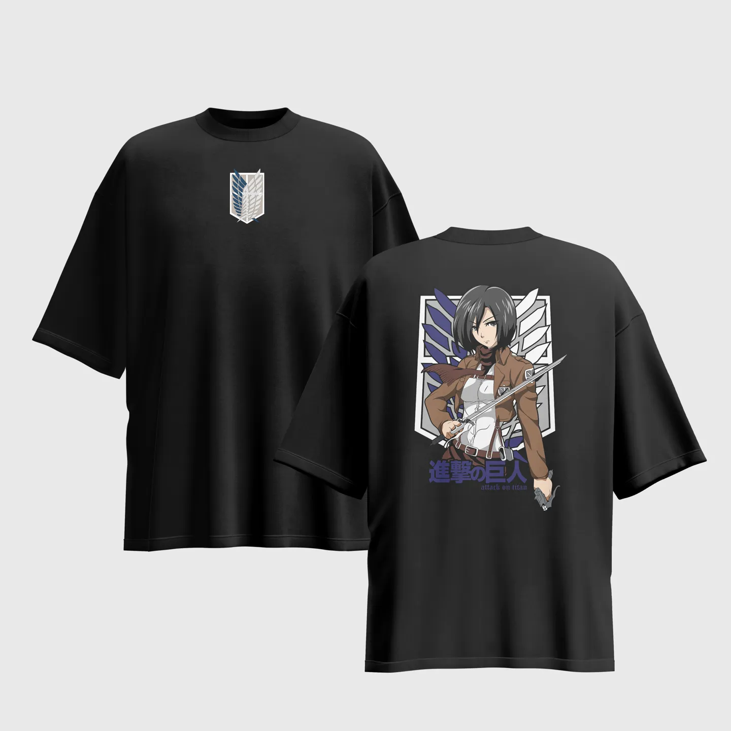 Attack on Titan Anime Graphic Printed Unisex Oversized T-shirt