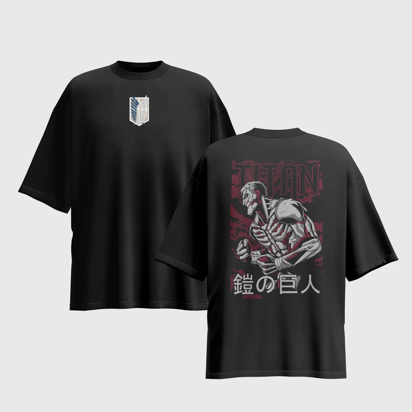 Attack on Titan Anime Graphic Printed Unisex Oversized T-shirt