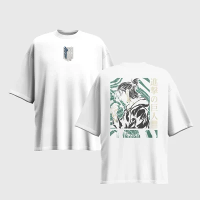 Attack on Titan Anime Graphic Printed Unisex Oversized T-shirt