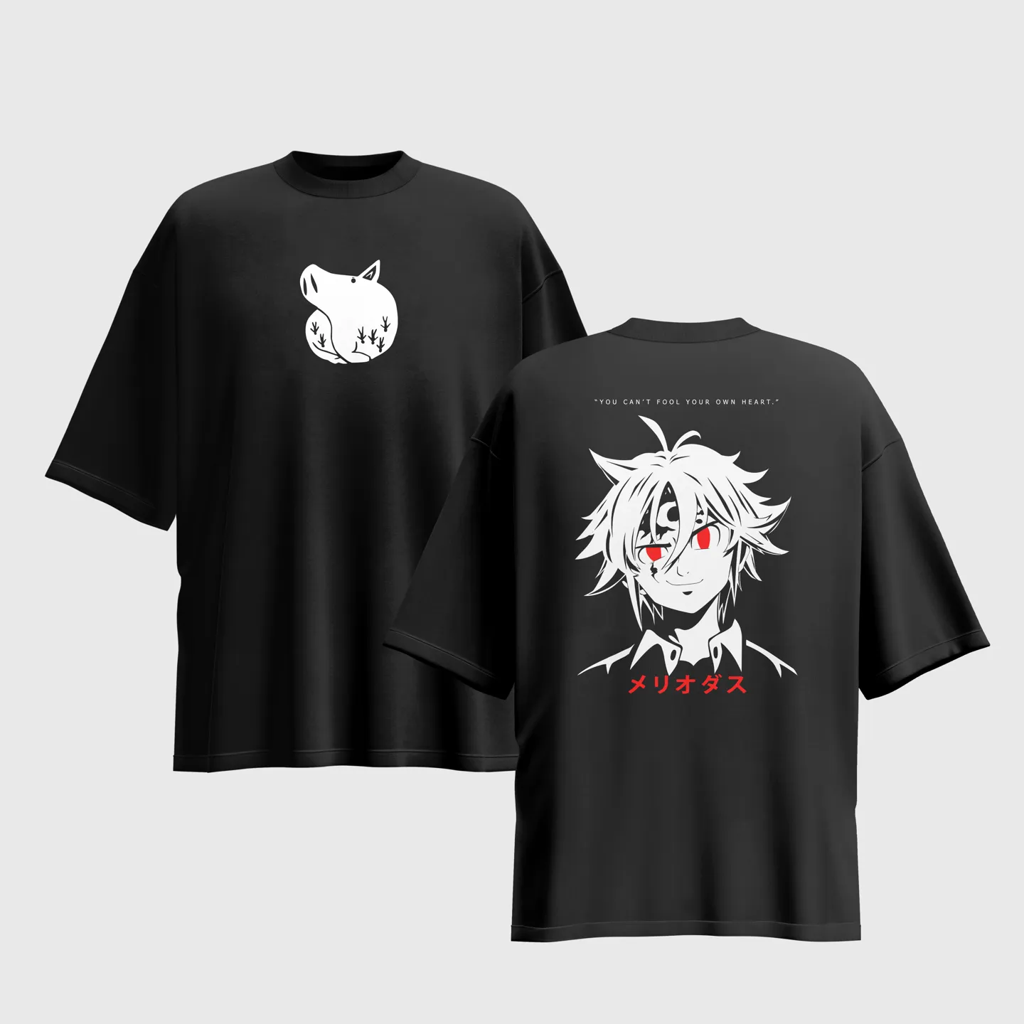 The Seven Deadly Sins Anime Graphic Printed Unisex Oversized T-shirt