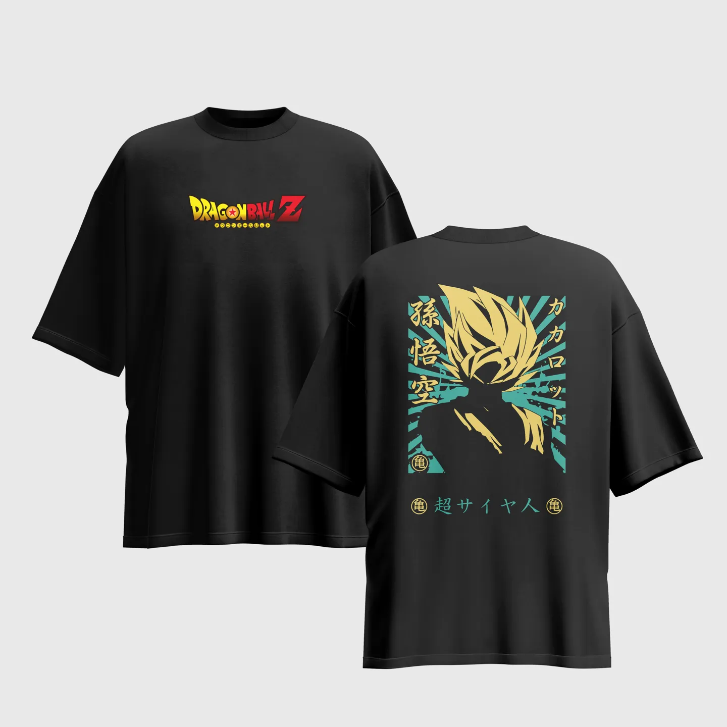 Dragon Ball Z Anime Graphic Printed Unisex Oversized T-shirt